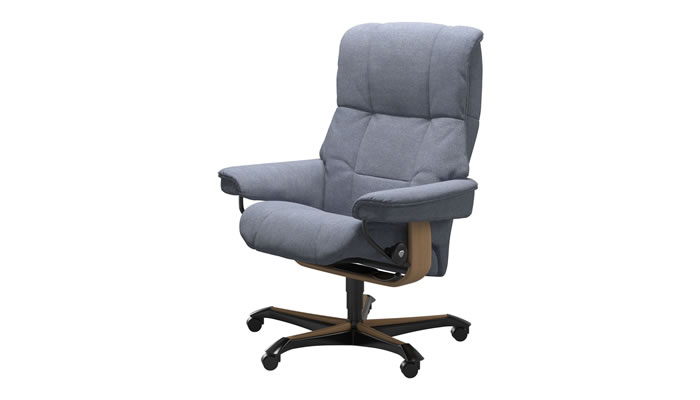Stressless Mayfair Home Office in Peony Blue Fabric